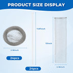 24 Pcs Stainless Lint Trap for Washing Machine Hose Drain Filter with Ties