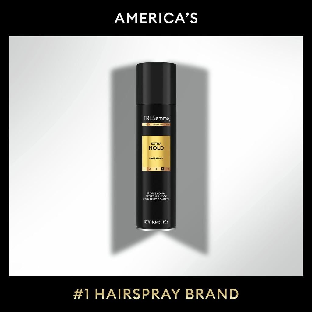 TRESemmé Extra Hold Hairspray 14.6 oz | For 24-Hour hold, Frizz Control, With Pro Lock Tech™, Paraben-Free, Strong hold hairspray, Aerosol