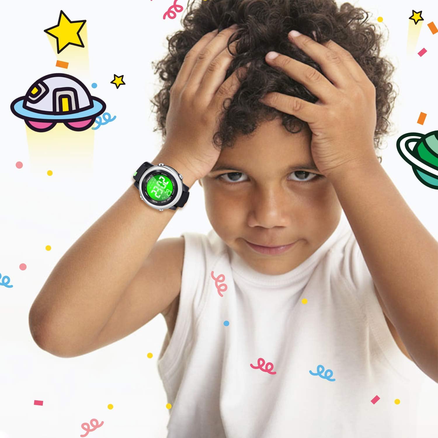 Buy now Kids Watches with Waterproof Alarm - Dinosaur Gifts for Boys Girls Age 3-10 at indiglob india