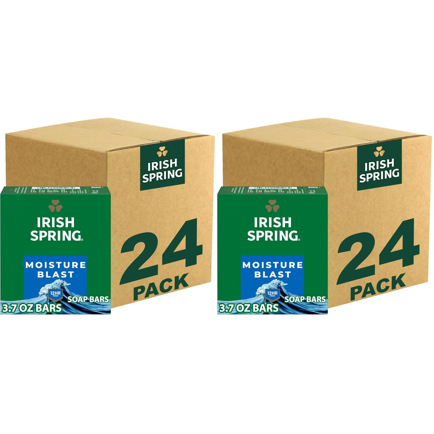 Buy now Irish Spring Icy Blast Bar Soap for Men, Mens Soap, Smell Fresh and Clean 12 Hours, Men Bars Washing Hands Body, Mild Skin, Recyclable Carton, 24 Pack, 3.7 Oz Moisture Blast 3.7 Ounce (Pack of 48) at indiglob india