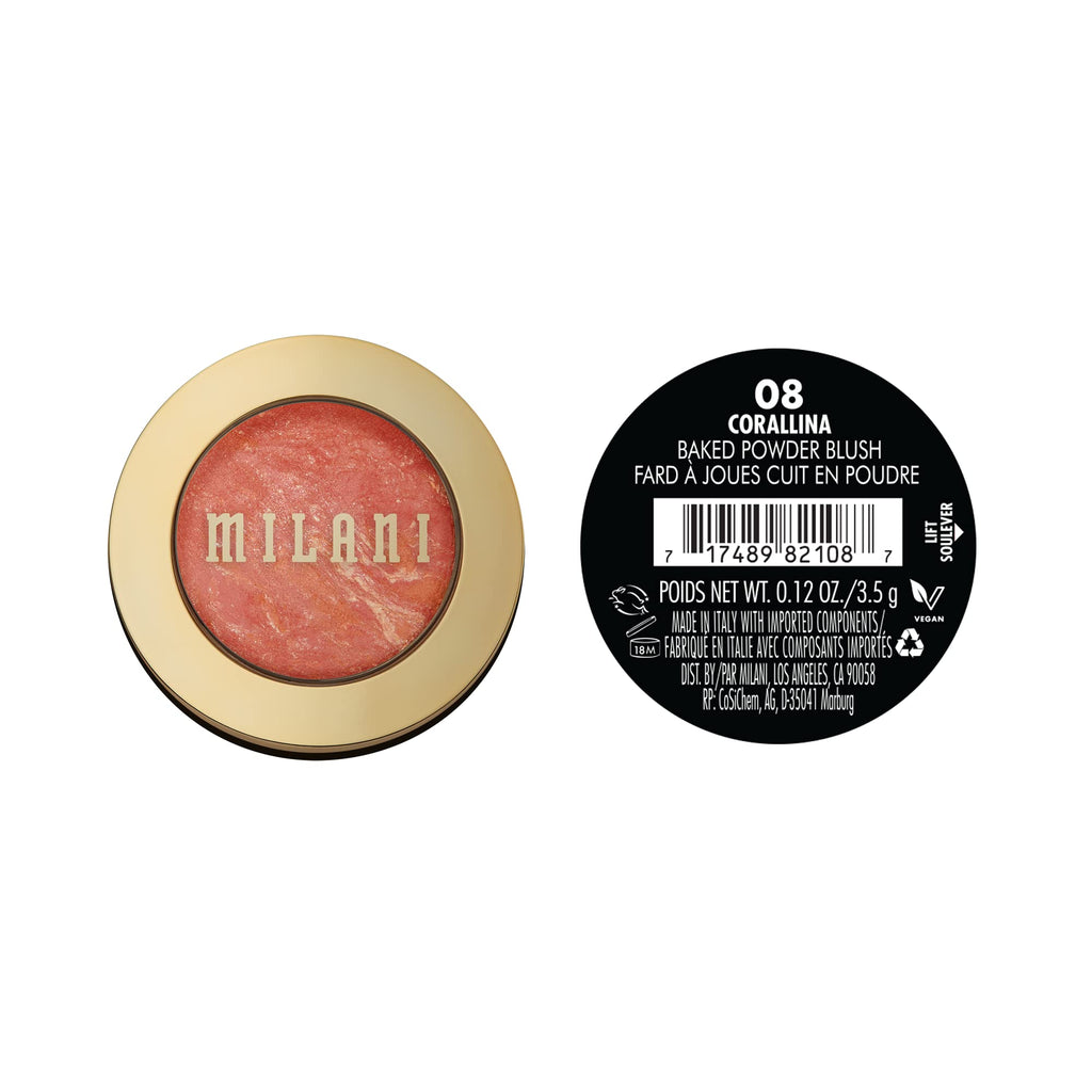 Buy now Milani Baked Blush, Powder Blush for Cheeks, Cruelty Free Makeup - Shape, Contour & Highlight Face for a Shimmery or Matte Finish -Corallina at indiglob india