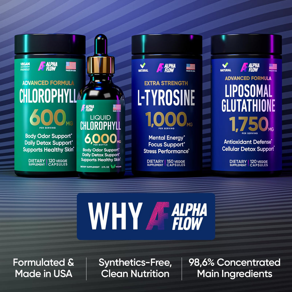 Liposomal Glutathione Supplement 1000MG + 750MG- Glutathione Liposomal with VIT C + Phospholipid Antioxidant Complex - 120 Caps - Powder&Liquid Alternative