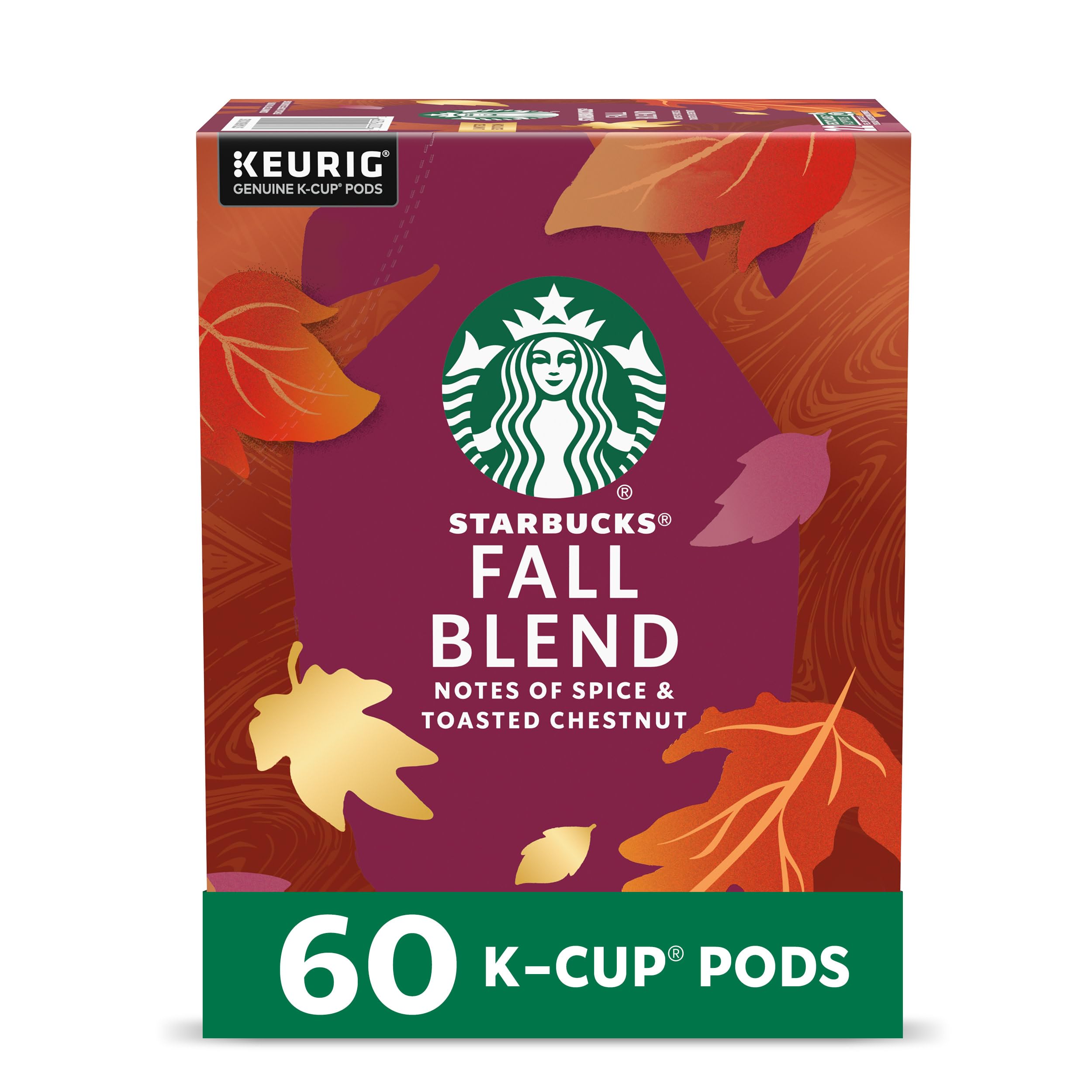 Buy now Starbucks K-Cup Coffee Pods, Medium Roast Hot or Iced Coffee, Pike Place Roast, 96 Keurig Pods Fall Blend 10 Count (Pack of 6) at indiglob india