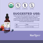 MARYRUTH'S USDA Organic Kids Liquid Probiotic, Very Berry, 2 oz