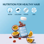 Baby Blues Postpartum Hair Loss Vitamins & Gummies for Women, Full Hair Cycle Pack, Biotin & Collagen for Hair Growth Support, Thicker Fuller-Looking Hair, 3 Month Supply, 180 Count