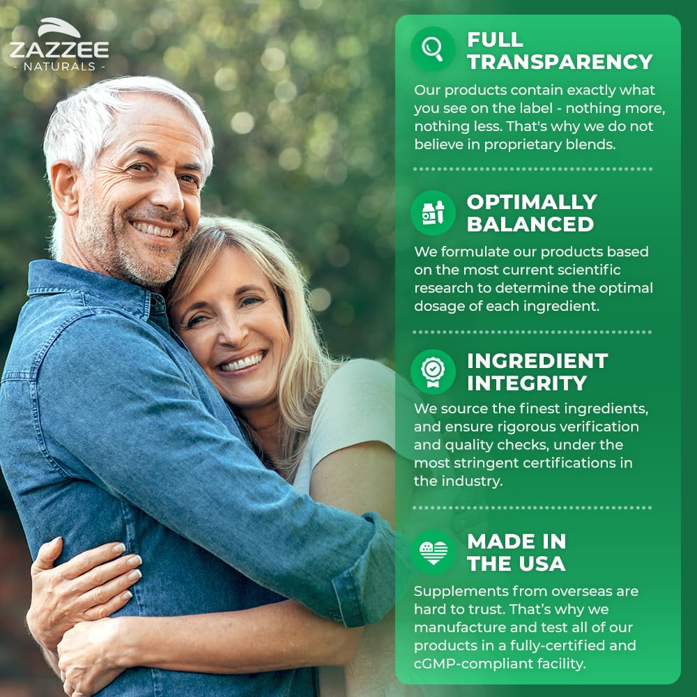 Zazzee Extra Strength Boswellia 10:1 Extract, 180 Capsules, 6 Month Supply | 65% Boswellic Acid, Vegan, Boswellia Serrata, Joint Comfort, Mobility & Flexibility Support, Non-GMO, Made in the USA