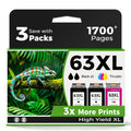 63XL Ink Cartridges Replacement for HP 63 XL Black Color Combo Pack HP63XL