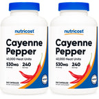 Nutricost Cayenne Pepper (530mg) 240 Capsules, 40,000 Heat Units, GMO-Free | Gluten-Free