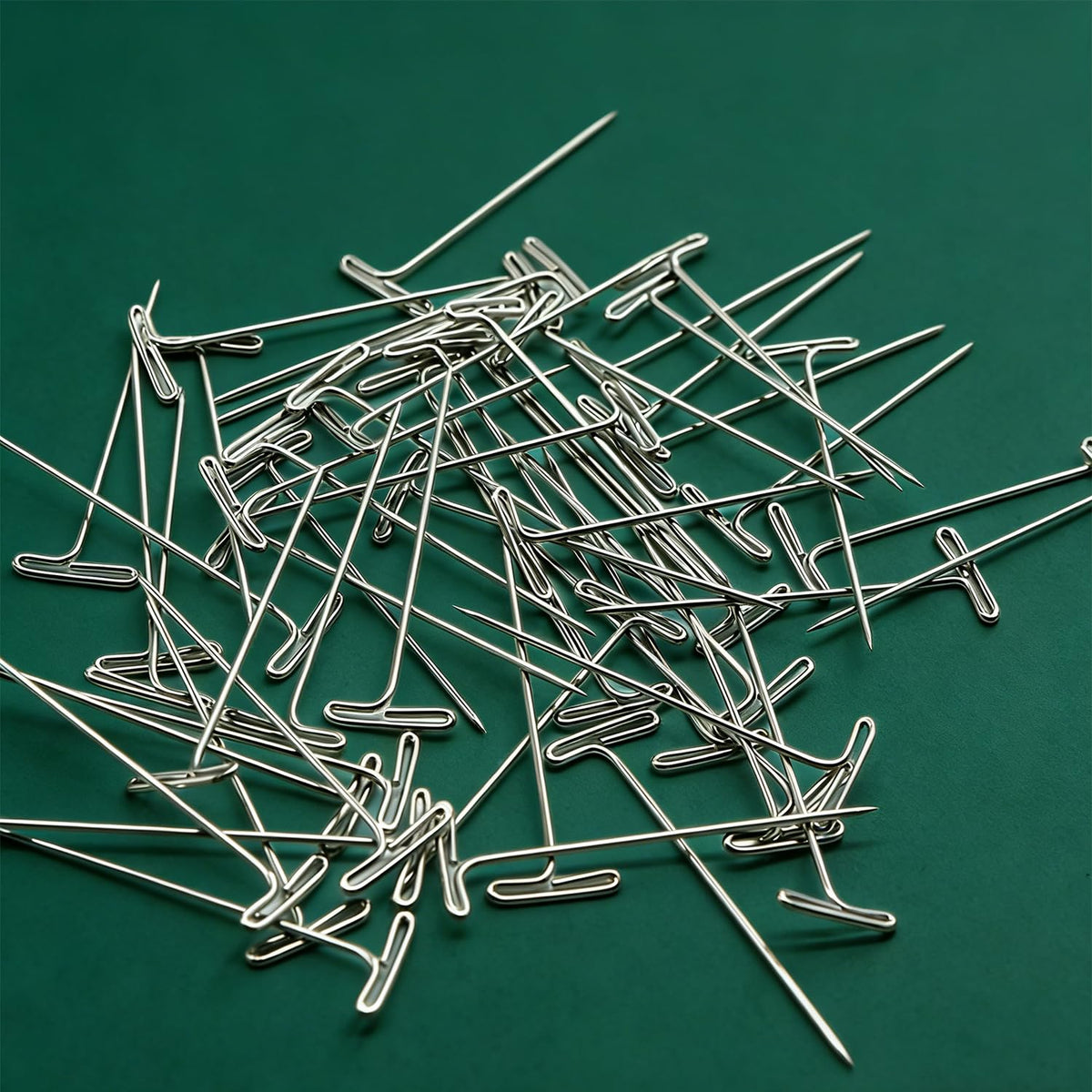 T Pins,50 Pack 2 Inch Sewing Pins for Blocking Knitting, Wig Making and Crafts, Modelling,Straight Pins T-Pins Stainless Steel Nickel Plated with Storage Box