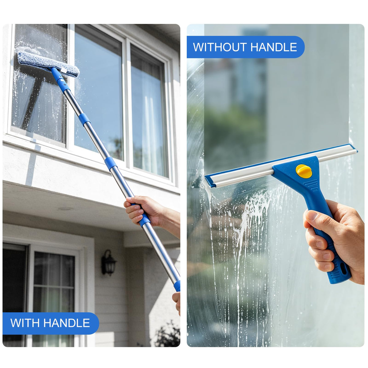 SetSail Window Cleaning Kit with Bucket 3 Gallon for Home Outdoor, Blue