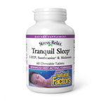Natural Factors, Stress-Relax Tranquil Sleep Chewable, Supports the Full Sleep Cycle, 120 Count (Pack of 1)