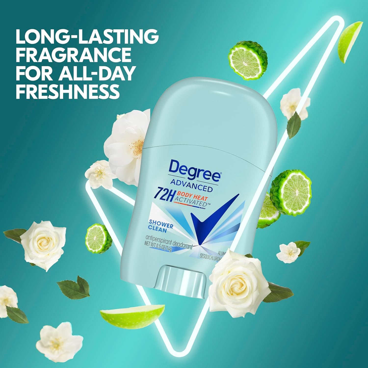 Buy now Degree Advanced Antiperspirant Deodorant, Shower Clean 3-Pack – Travel Deodorant for Women, 72H Protection, 0.5 Oz Ea at indiglob india