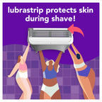 joy Razors for Women, 1 Handle, 4 Razor Blade Refills, Lavender, Lubrastrip to Help Avoid Skin Irritation