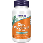Now Foods Supplements, Zinc Picolinate 50 mg, Supports Enzyme Functions*, Immune Support*, 30 Veg Capsules