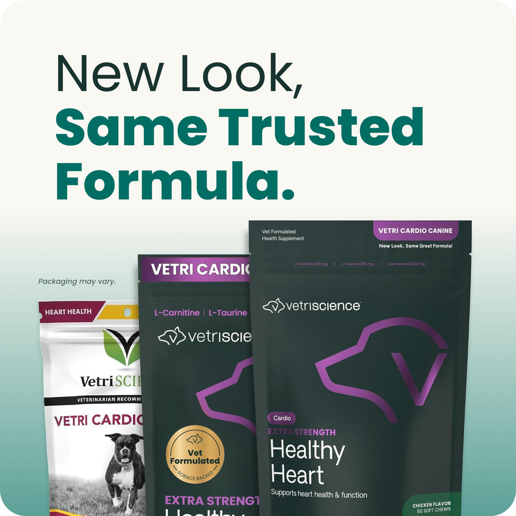VetriScience Extra Strength Healthy Heart Chews for Dogs, Chicken, 60 Count
