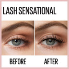 Buy now Maybelline Lash Sensational Washable Mascara, Lengthening and Volumizing for a Full Fan Effect, Blackest Black, 2 Count at indiglob india