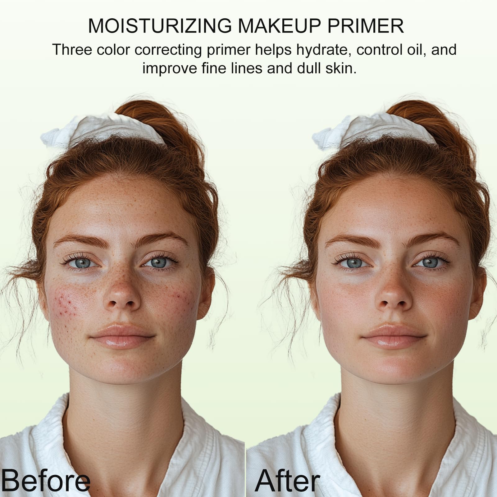 3 In 1Primer for Face Before Makeup,Sunscreen Color Corrector Primer,SPF 50 | One Step Color Corrector Face Primer,Blurs Imperfections Oil Control & Moisturizing Skin Tone Correcting,Radiance Skin