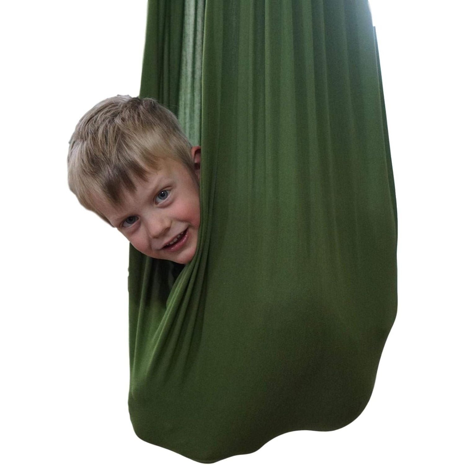 Buy now Sensory Swing for Kids Indoor Outdoor Green | Therapy Tool for Special Needs Snuggle Cuddle Hammock Swing | for Children with Autism, ADHD, Aspergers, Sensory Integration - by Sensory4u at indiglob india