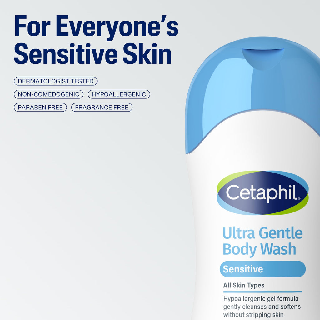 Buy now Cetaphil Ultra Gentle Body Wash, For Dry to Normal, Sensitive Skin, 16.9oz Pack of 3, Aloe Vera, Vitamin B5, Hypoallergenic, Paraben Free, Fragrance Free, Dermatologist Tested at indiglob india