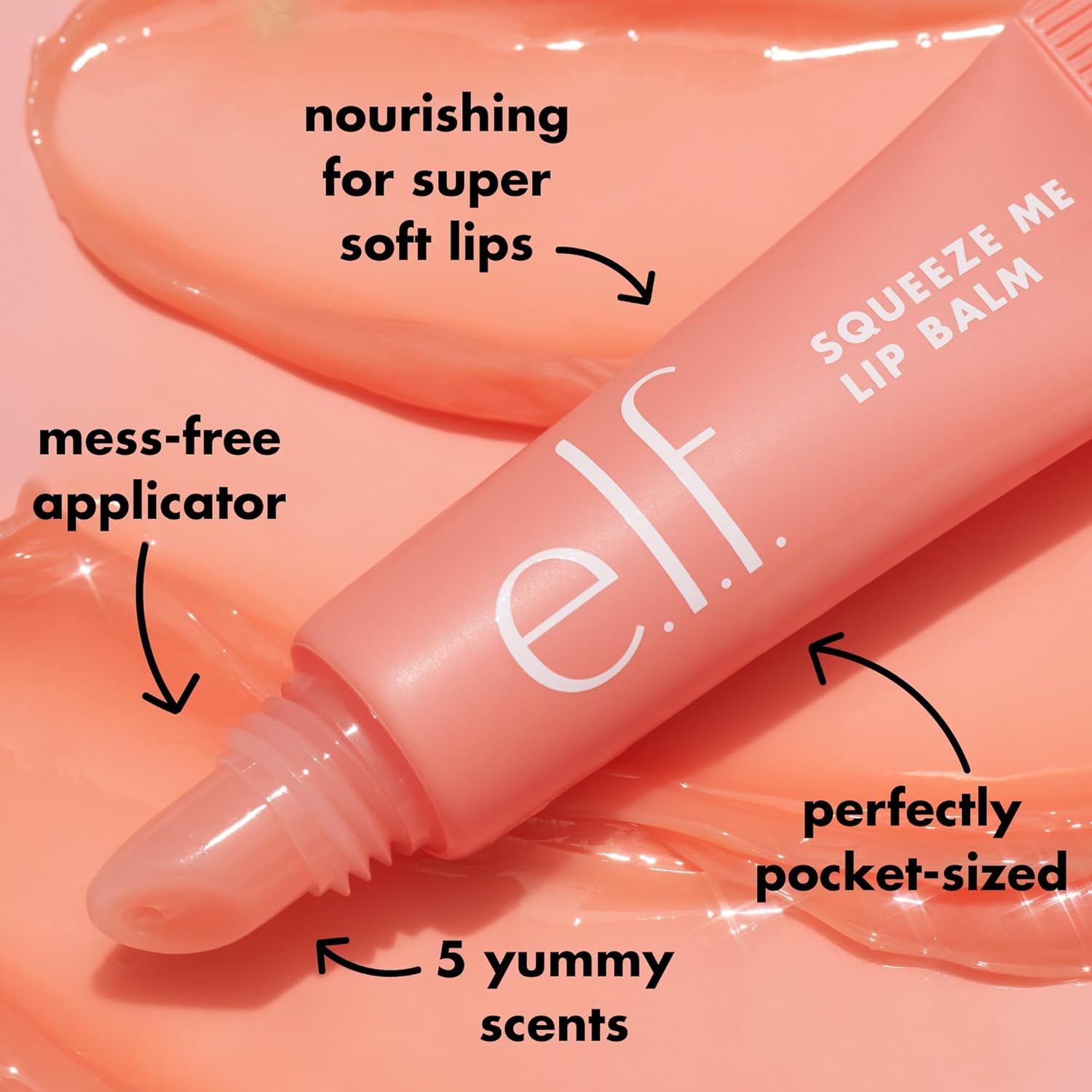 Buy now e.l.f. Squeeze Me Lip Balm, Moisturizing Lip Balm For A Sheer Tint Of Color, Infused With Hyaluronic Acid, Vegan & Cruelty-free, Strawberry at indiglob india