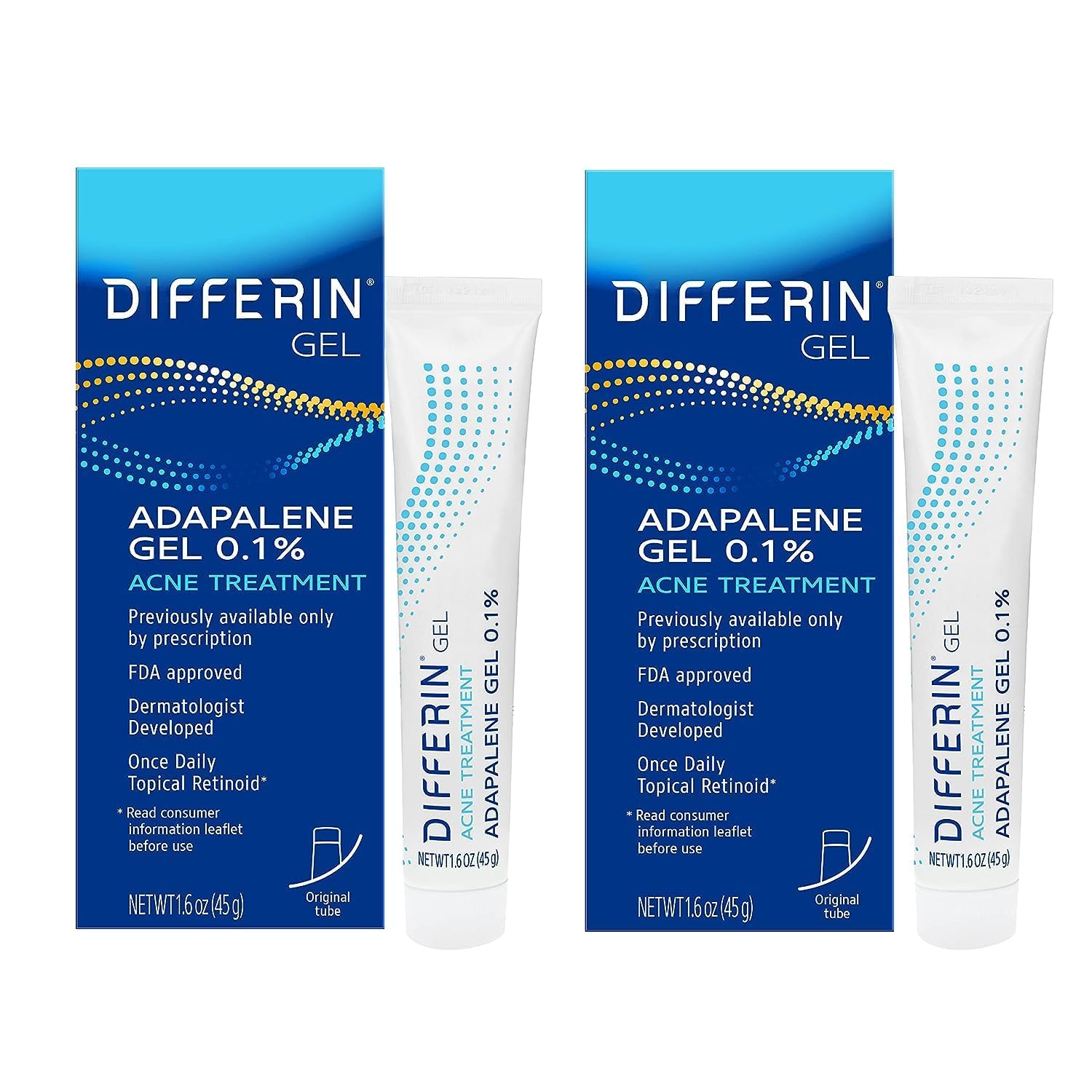 Buy now Differin Acne Treatment Gel, 30 Day Supply, Retinoid Treatment for Face with 0.1% Adapalene, Gentle Skin Care for Acne Prone Sensitive Skin, 15g Tube (Packaging May Vary) at indiglob india