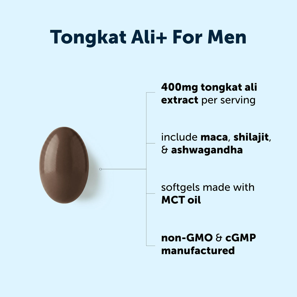 Micro Ingredients Tongkat Ali+ for Men, 240 Softgels | Made with MCT Oil