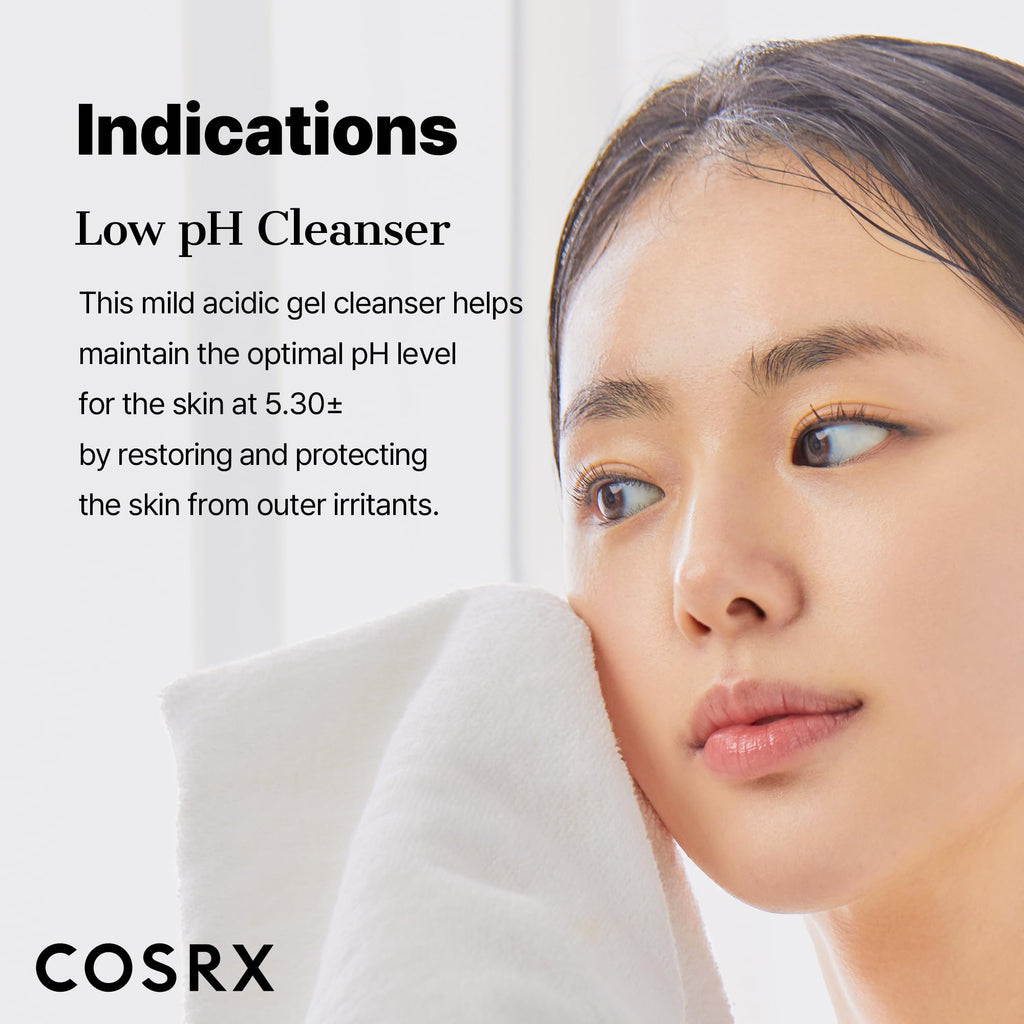 COSRX Low pH Good Morning Gel Face Cleanser, Gentle Face Wash, 5.07 fl oz | Daily Mild Care for Sensitive Skin, Gentle Cleanser, pH Balancing, Tea Tree Oil, Gentle Sebum, Pore Control, Korean Skin Care