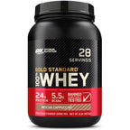 Buy now Optimum Nutrition Gold Standard 100% Whey Protein Powder, Strawberry Banana, 5 Pound (Packaging May Vary) at indiglob india