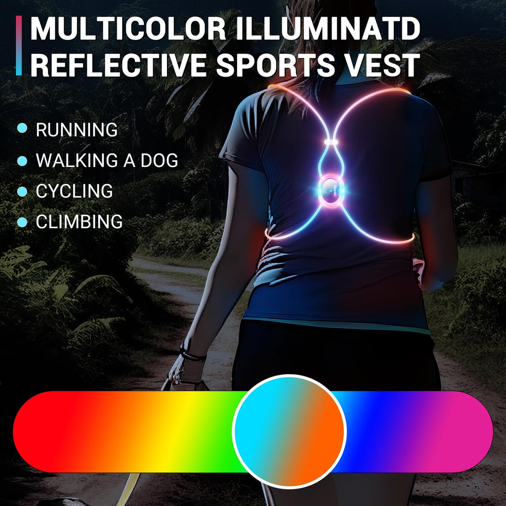 Running Lights For Runners, Reflective Running Vest, Light Up Running Vest
