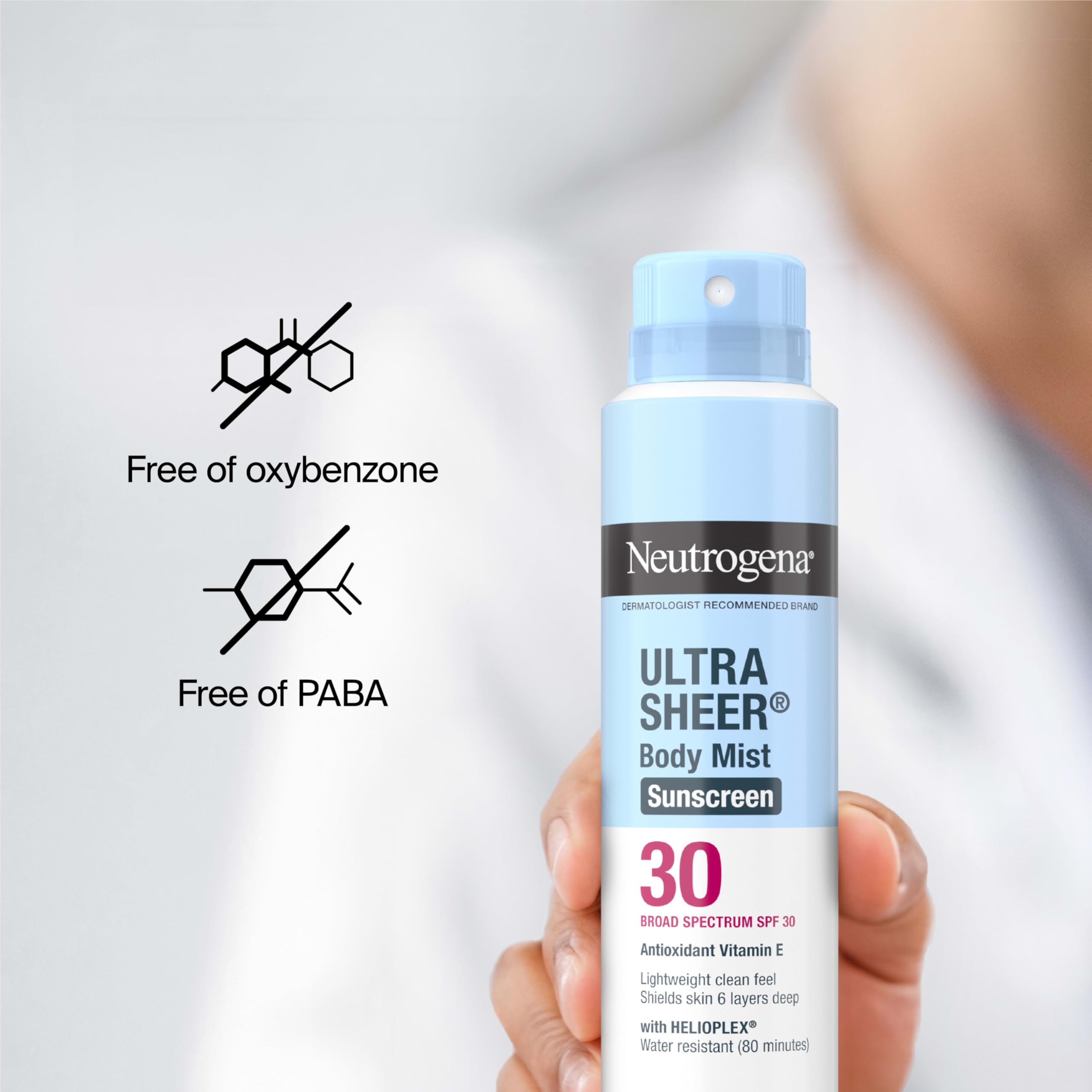 Buy now Neutrogena Ultra Sheer Body Mist Sunscreen Spray, Broad Spectrum SPF 30, Oil-Free & Non-Comedogenic UVA/UVB, 5 oz Pack of 3, Packaging may vary at indiglob india