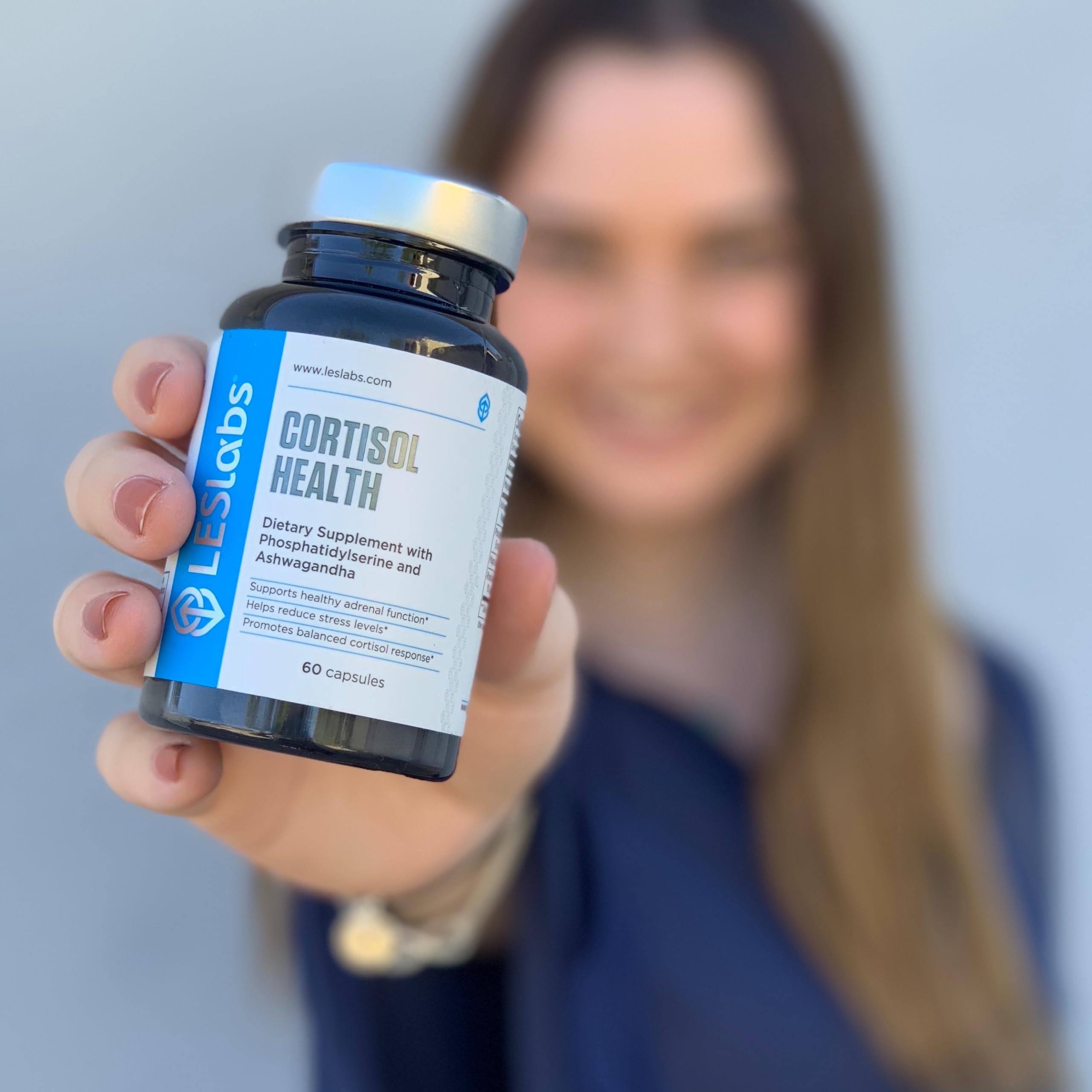 LES Labs Cortisol Health Stress & Sleep Support Supplement, 60 Capsules | Cortisol & Stress Support, Sleep & Relaxation, Ashwagandha, Magnesium, Rhodiola, Phosphatidylserine, Magnolia Bark, Non-GMO