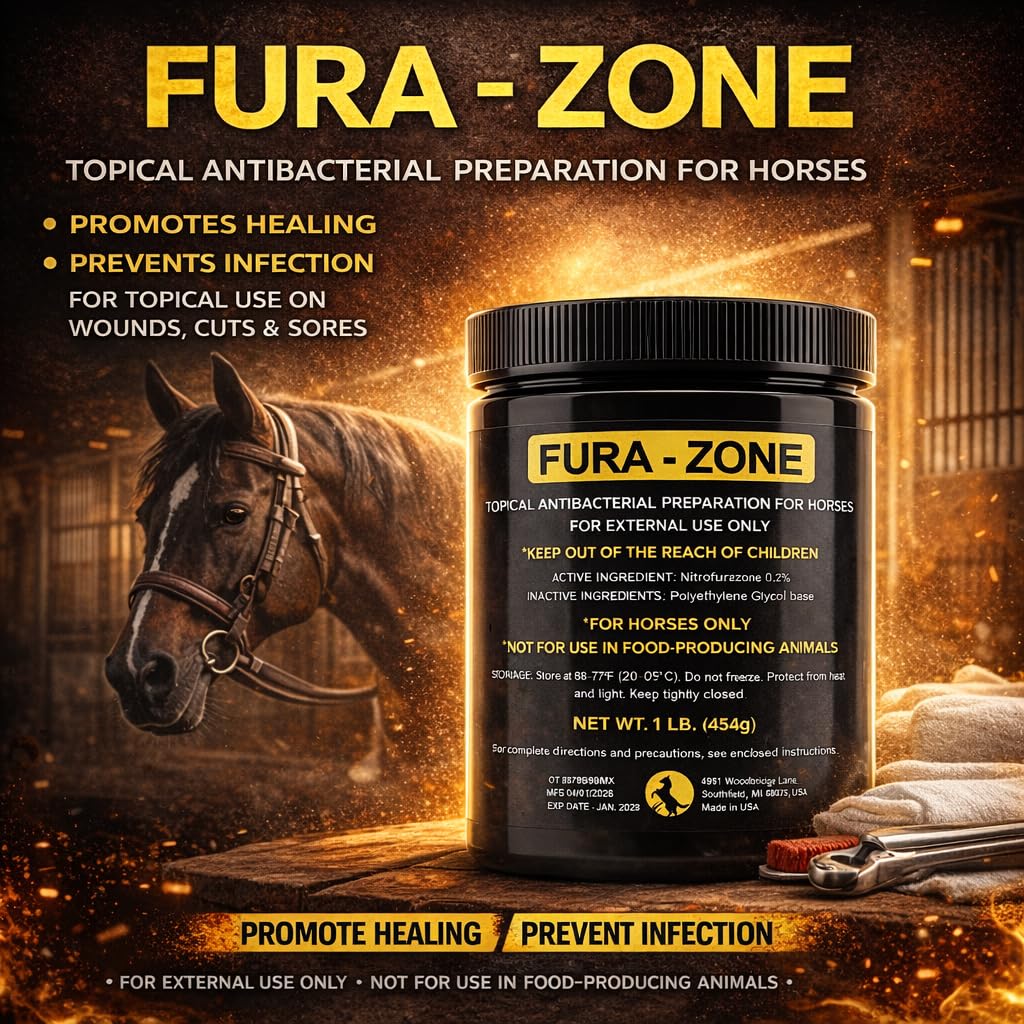 Equine Topical Care Ointment for Horses, Nitrofurazone, 1 lb