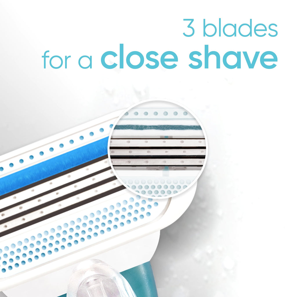 Gillette Venus Smooth Women's Razor Handle + 6 Refills with Soft-Grip Gel Handle