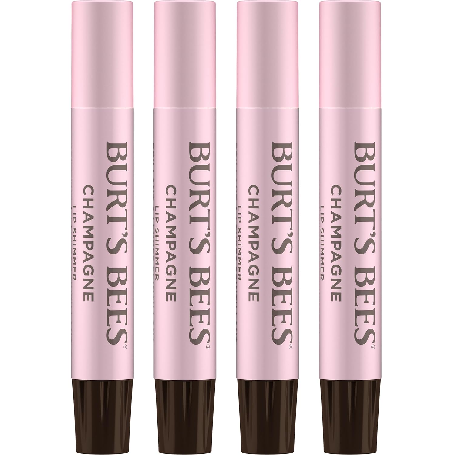 Buy now Burt's Bees Shimmer Lip Tint Set, Tinted Lip Balm Stick, Moisturizing for All Day Hydration with Natural Origin Glowy Pigmented Finish & Buildable Color, Guava (4-Pack) 4 Count (Pack of 1) Champagne at indiglob india