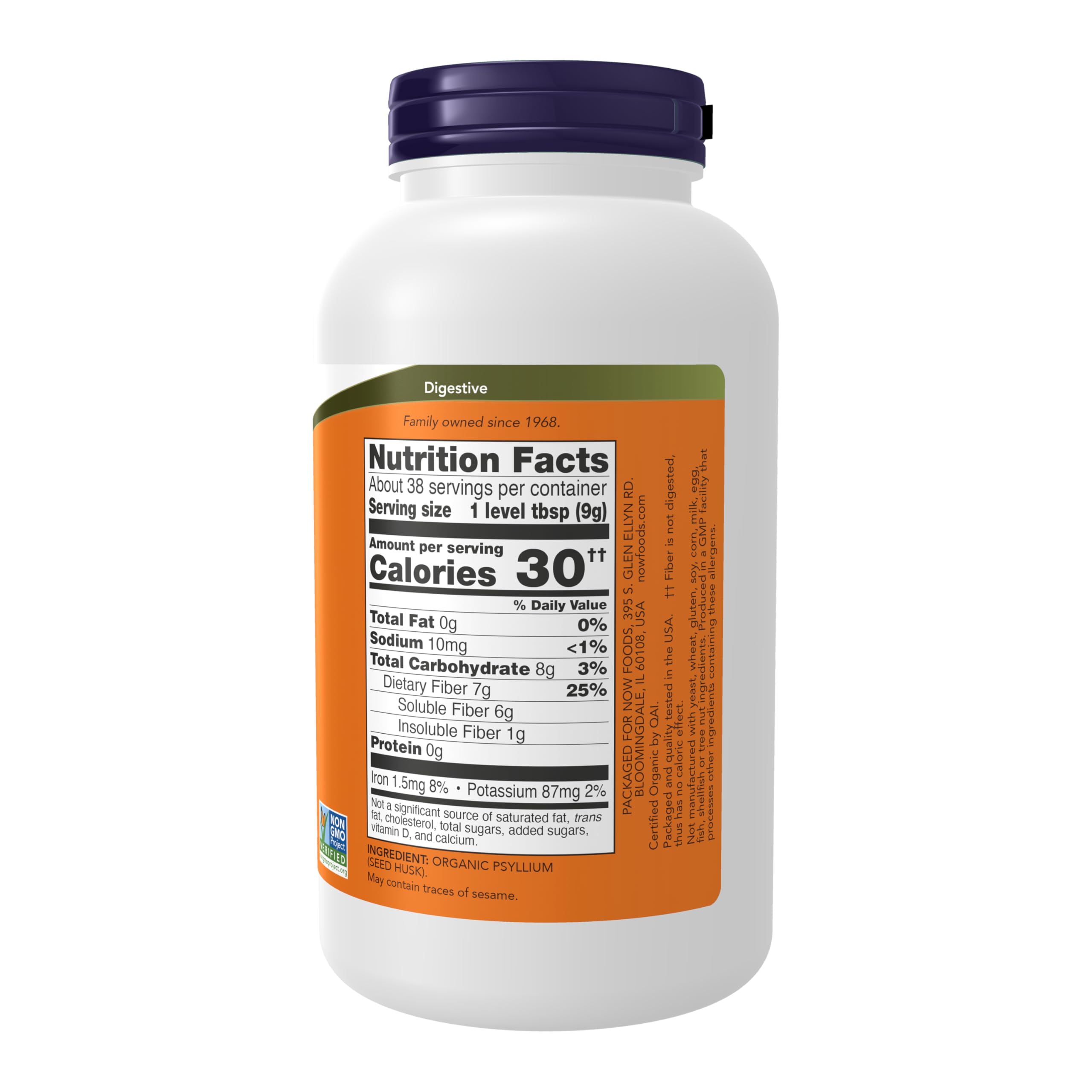 Buy now NOW Foods Supplements, Psyllium Husk Powder, Certified Organic, Non-GMO Project Verified, Soluble Fiber, 12-Ounce at indiglob india