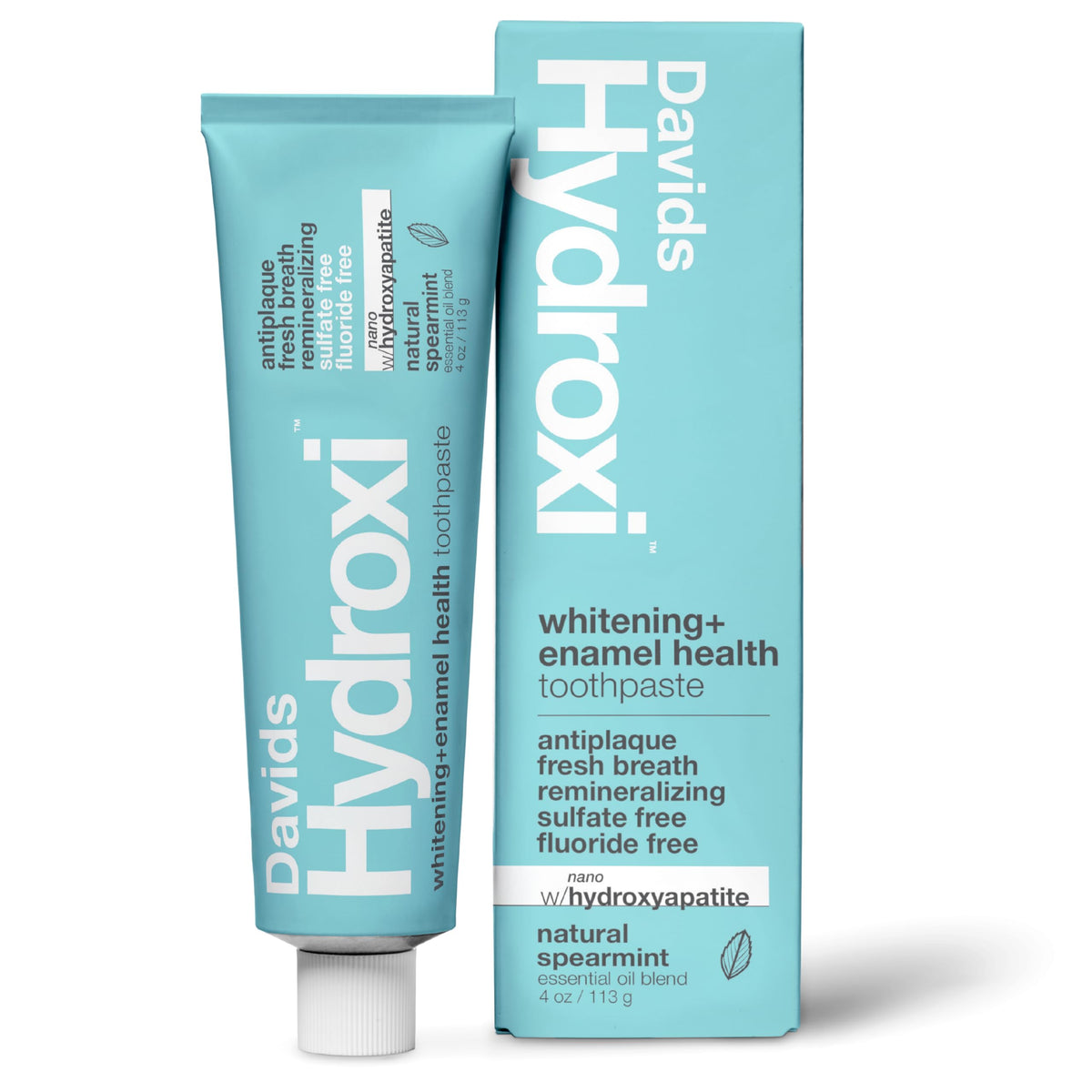 Davids Nano Hydroxyapatite Toothpaste Whitening Enamel Health Spearmint 4oz