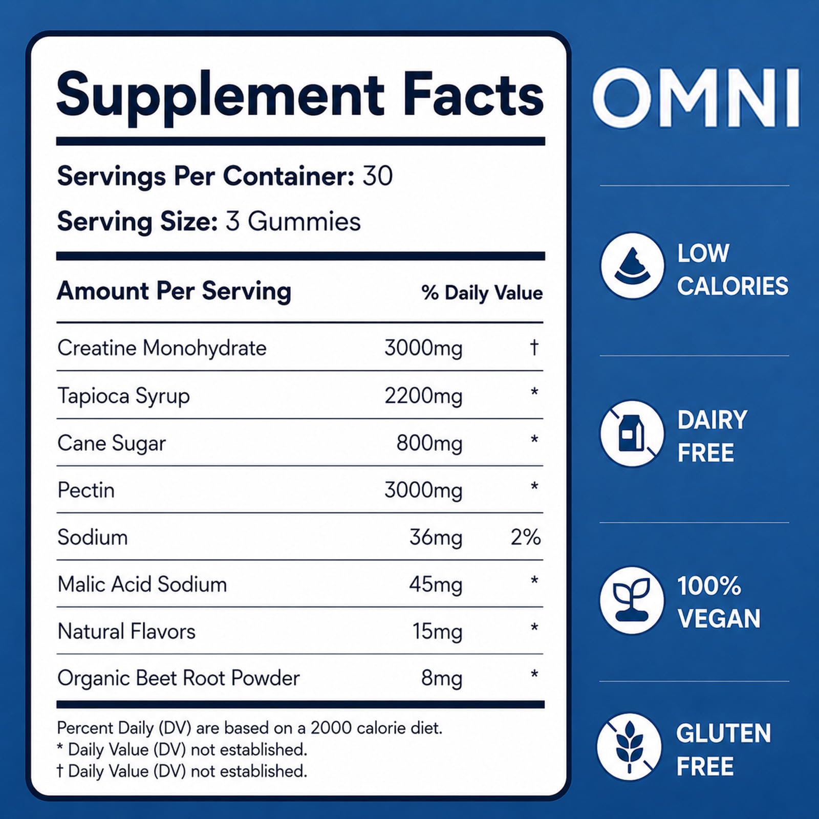 Creatine Monohydrate Gummies for Women & Men | Convenient & Easy to Take | Great Tasting Watermelon Flavor | 1g per Gummy, Low Sugar | 90 Count