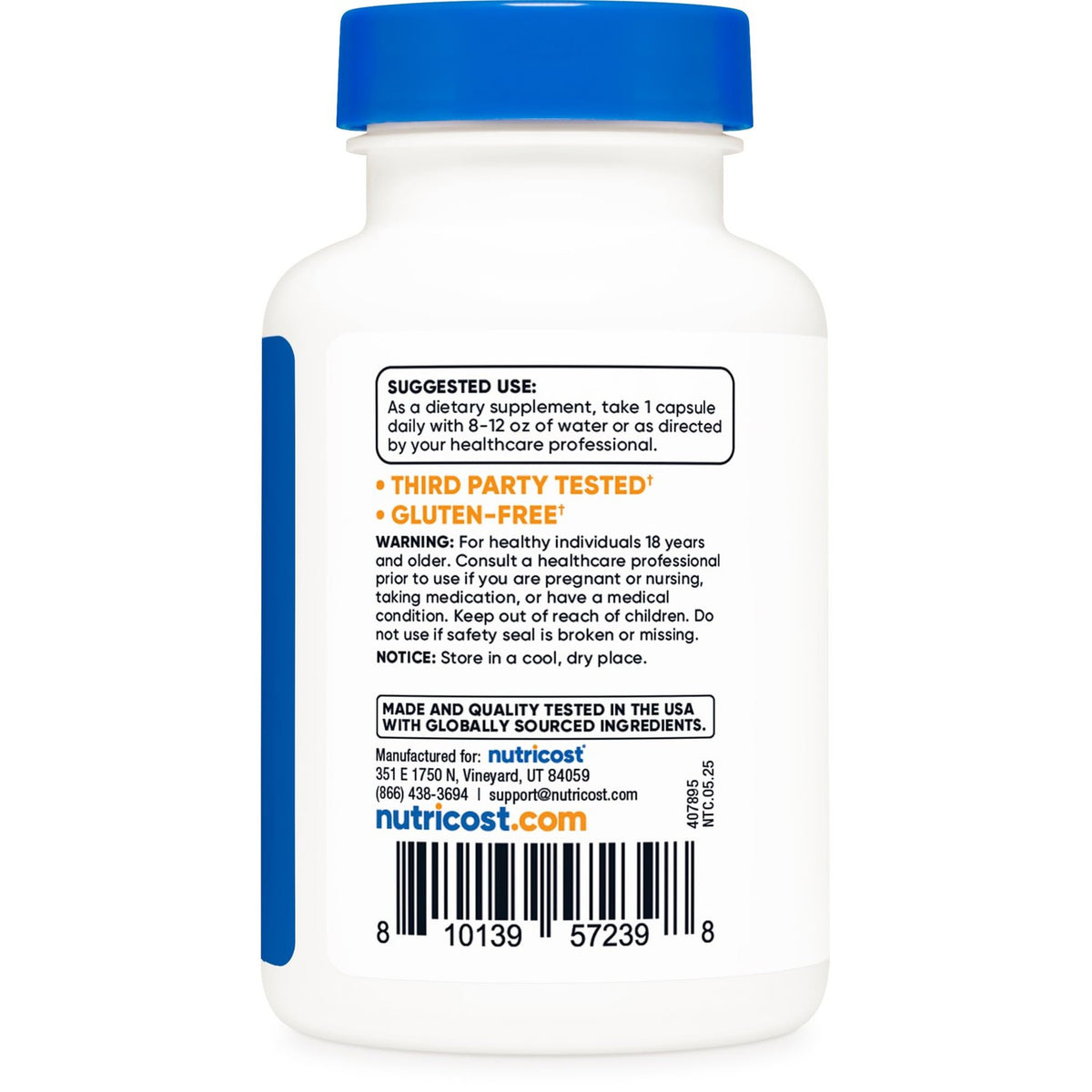 Nutricost Copper Glycinate Capsules (120 Capsules, 3mg Copper per Serving)