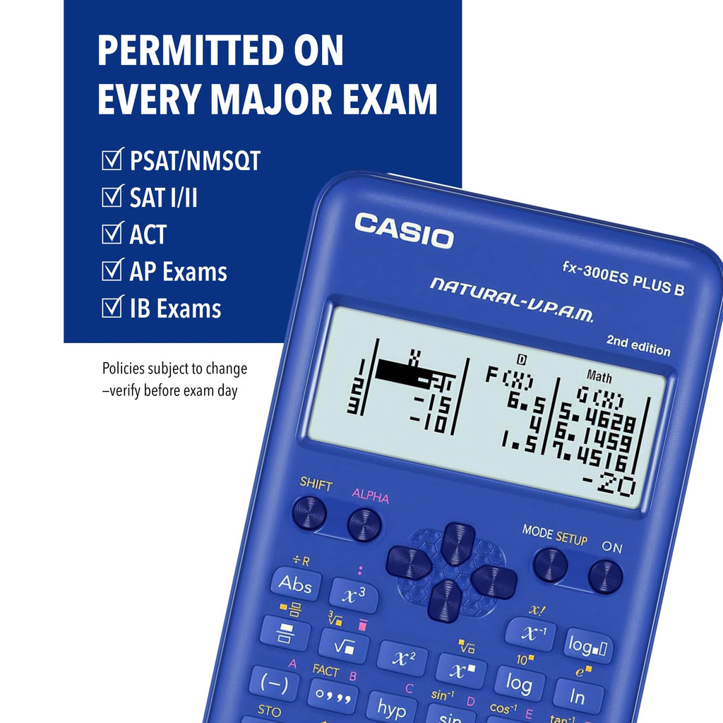 Casio FX-300ESPLSBBUWAIT Scientific Calculator, Blue