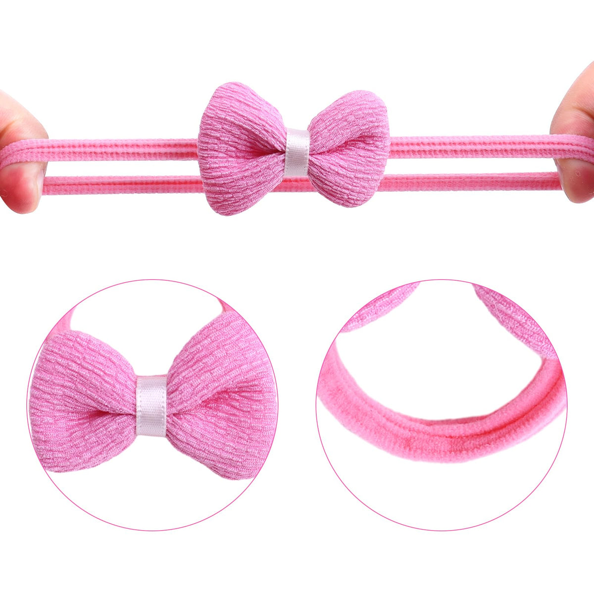 24 Pcs Toddler Hair Ties for Girls, Baby Hair Tie Cute Flower Elastic Scrunchies, Seamless Ponytail Holders, Little Girls Hair Accessories for Thick Hair, Pink, Purple, Blue