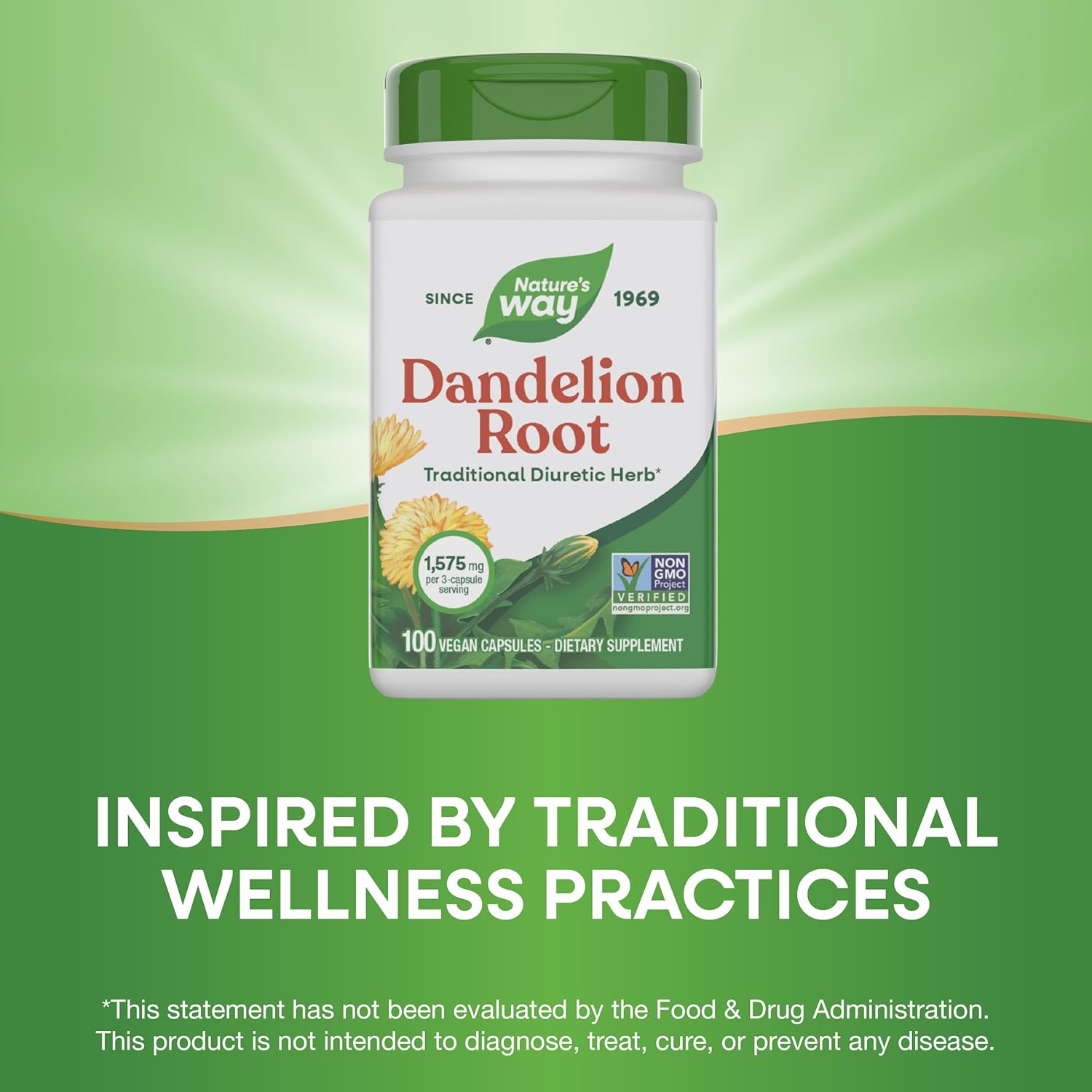 Buy now Nature's Way Dandelion Root, Traditional Diuretic Herb*, Vegan Dandelion Root Capsules, 100 Count (Packaging May Vary) at indiglob india