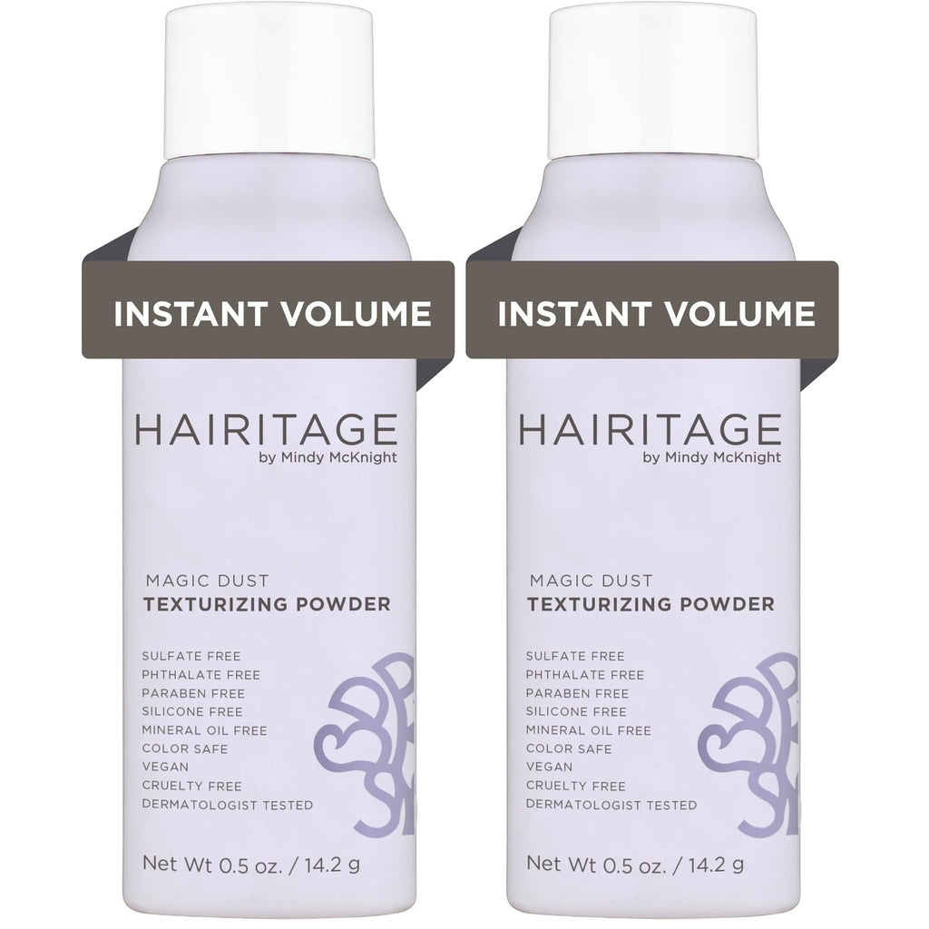 Hairitage Hair Texture Powder for Volume - Lightweight + Medium Hold - Texturizing + Volumizing Hair Styling Based Powder for Men, Women, Boys & Girls - Sulfate Free, Vegan + Dermatologist Tested
