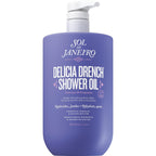 Sol de Janeiro Delicia Drench Shower Oil | Women's Oil-To-Foam, Nourishing Body Wash, Replenishing, Soothing Doubles as Shaving Cream, Mood Boosting Sandalwood Scent