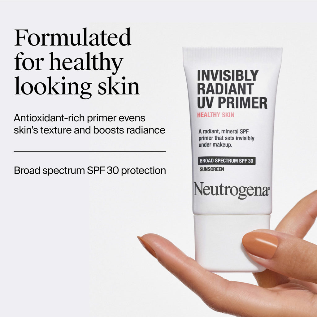 Buy now Neutrogena Healthy Skin Invisibly Radiant UV Face Primer with SPF 30, Mineral Sunscreen Makeup Primer, Broad Spectrum SPF 30, Suitable for All Skin Types, 1 fl. oz at indiglob india