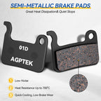 AGPTEK Bike Brake Pads, Work with Shimano Deore XT SLX Hone Alfine Saint