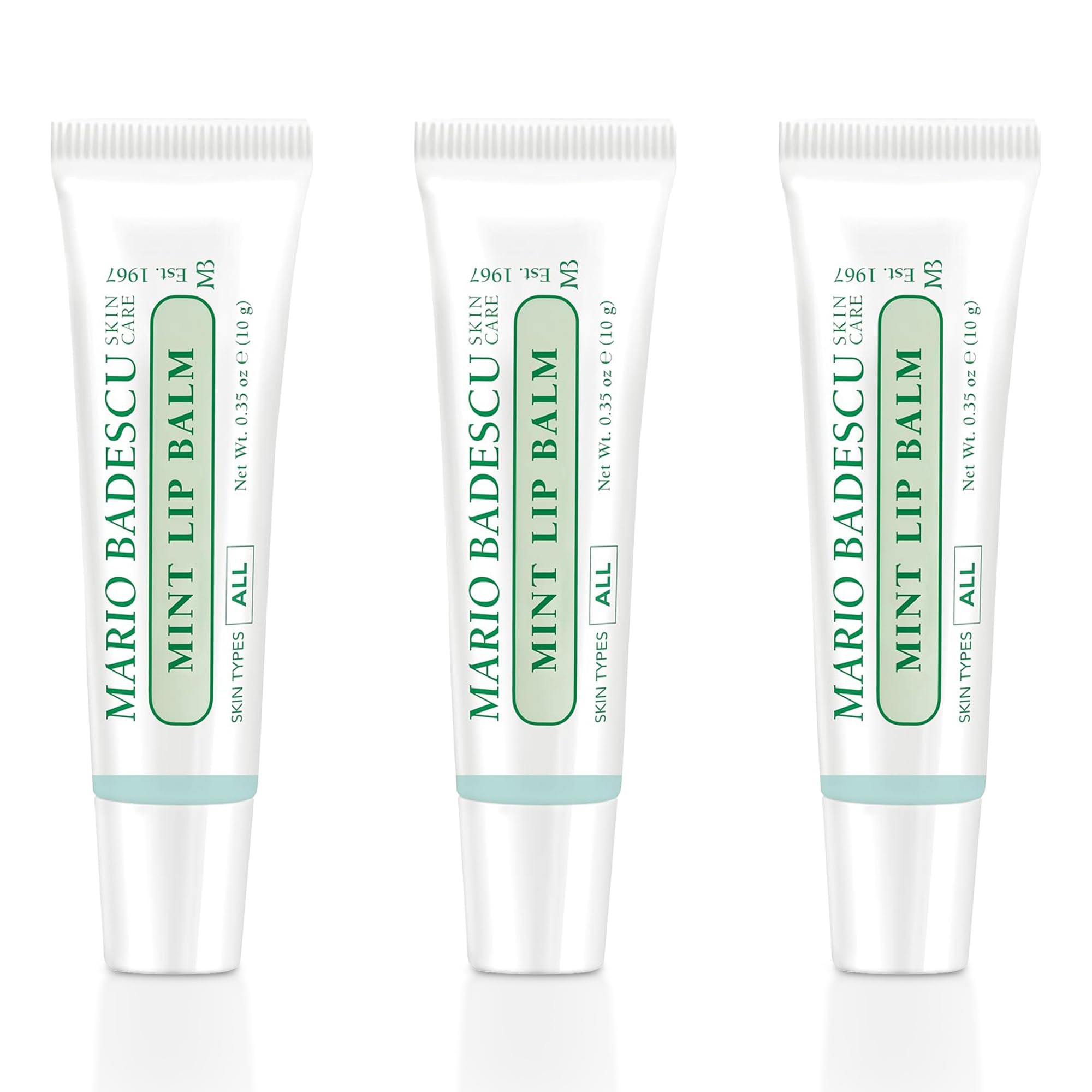 Buy now Mario Badescu Moisturizing Lip Balm for Dry Cracked Lips, Infused with Coconut Oil and Shea Butter, Ultra-Nourishing Lip Care Moisturizer for Soft, Smooth and Supple Lips Mint (Pack of 3) at indiglob india