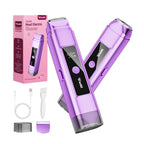 Dynooper Electric Bikini Trimmer Women: IPX7 & Dual Head - Cobalt Blue | Pubic & Body Hair Razor IPX7 Shower-Safe - USB-C fast charging Silent 45dB - Smart LED Display For Women Daily Care