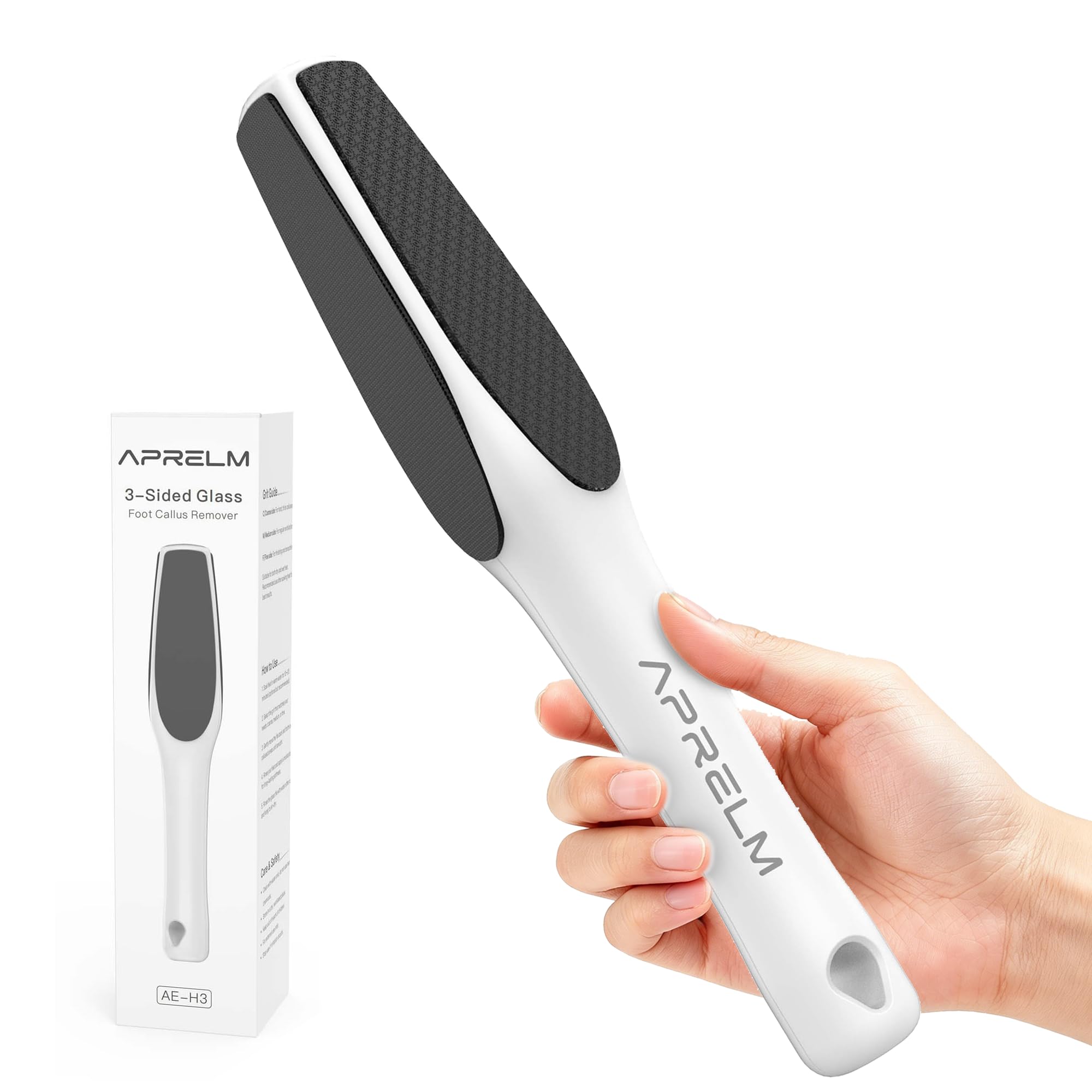 3-Sided Nano Glass Foot File, 3-in-1 Coarse/Medium/Fine Foot Callus Remover, Professional Callus Remover for Feet Hard Skin Smooth Polishing (Pink)