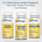 SOLARAY Vitamin D3 K2 Capsules, 60 VegCaps | Bone & Immune Support, 5000 IU Vitamin D3, 50 mcg MK7 Vitamin K2, 60 Servings, Made Without Soy, Lab Verified