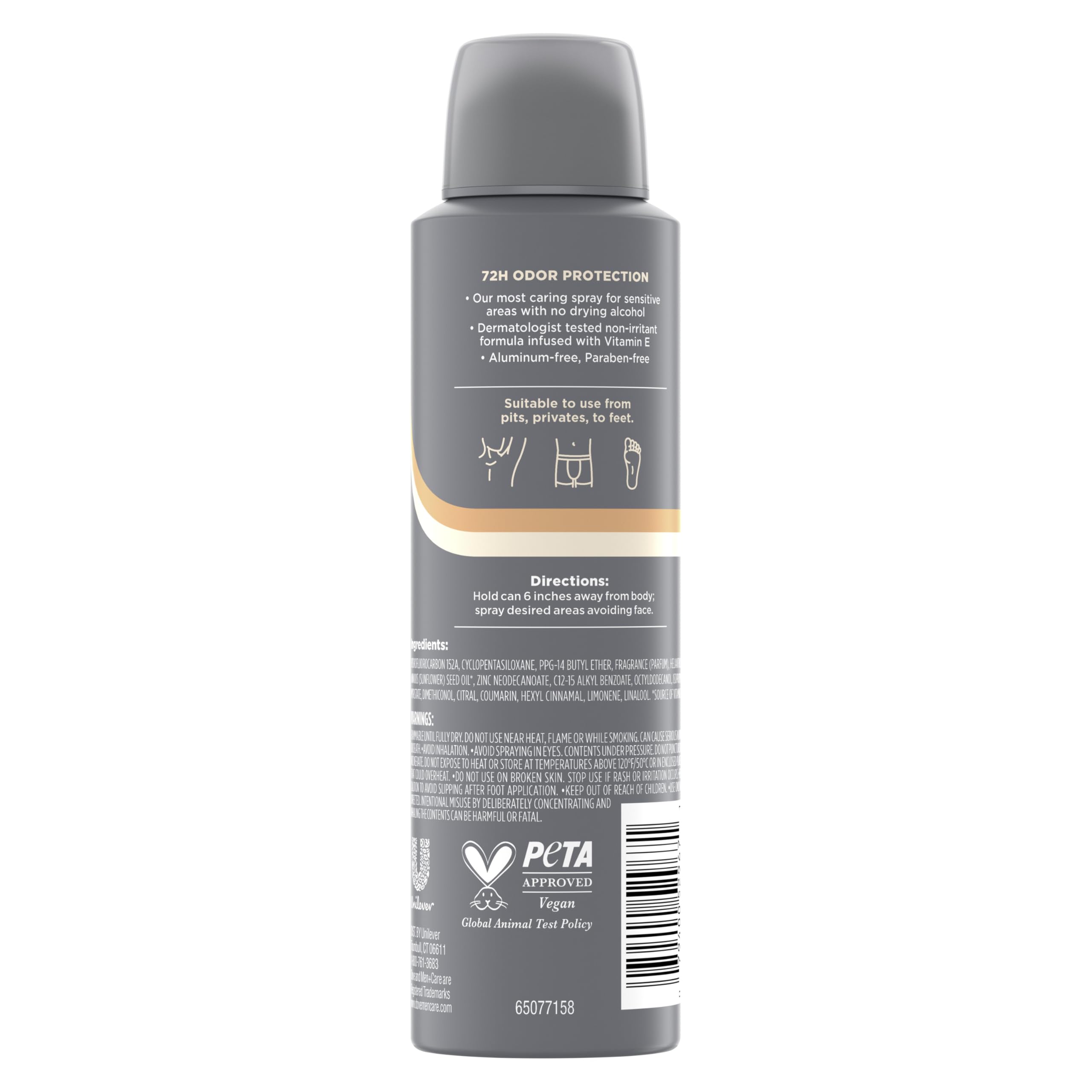 DOVE MEN + CARE Whole Body Deo Deodorant Spray Cedar + Shea Butter, 4 oz